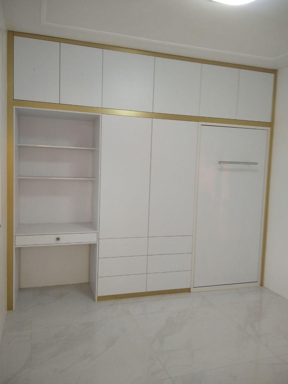کمددیواری ،تخت تاشو،با نوار طلایی کد ۵۴۵