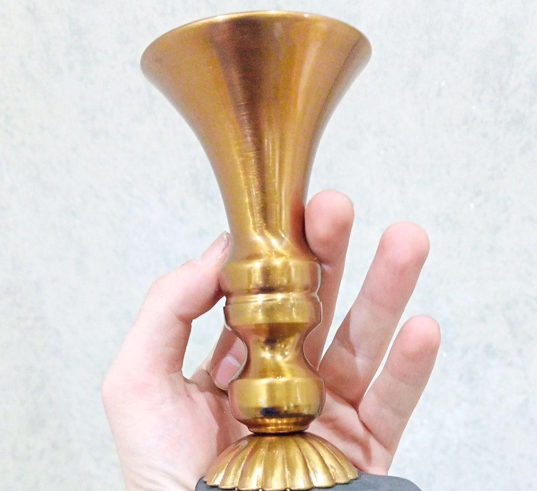جا شمعی همراه بلور طرح گل