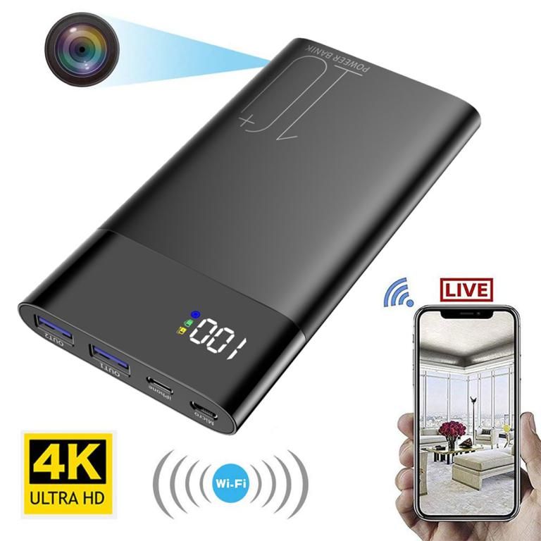 پاور بانک دوربین دارWIFI کیفیت4k مموری خور ضبط صدا