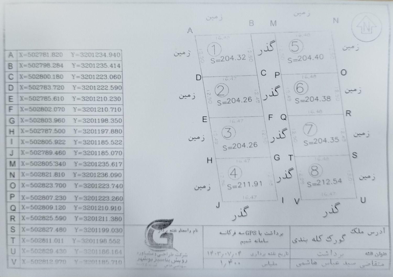 فروش زمین ۲۰۰ متری