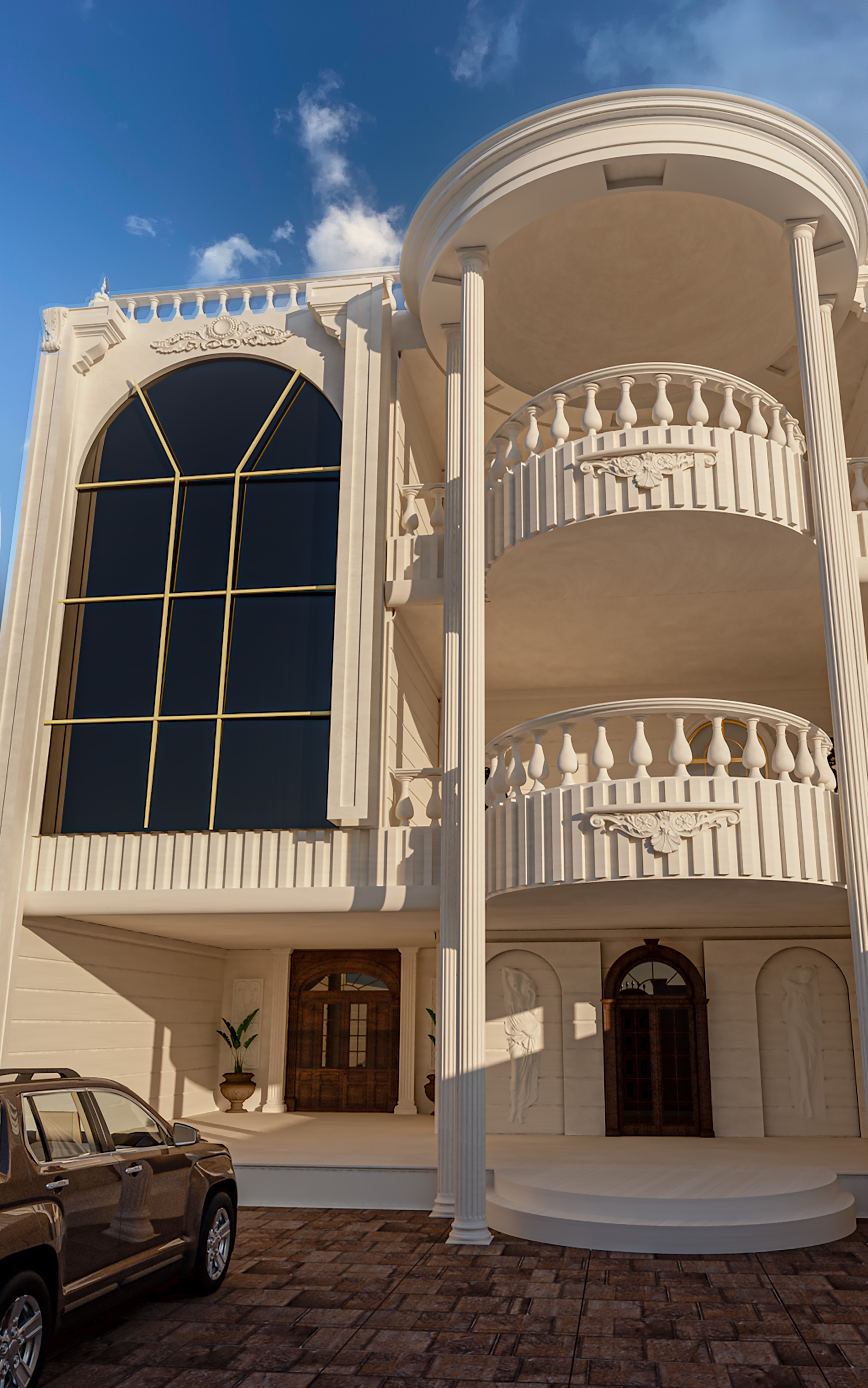طراحی نمای رومی