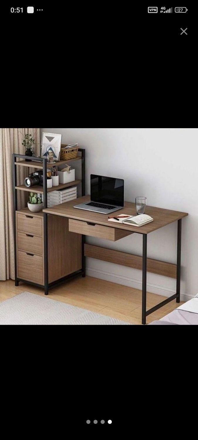 میز تحریر فلز و چوب
