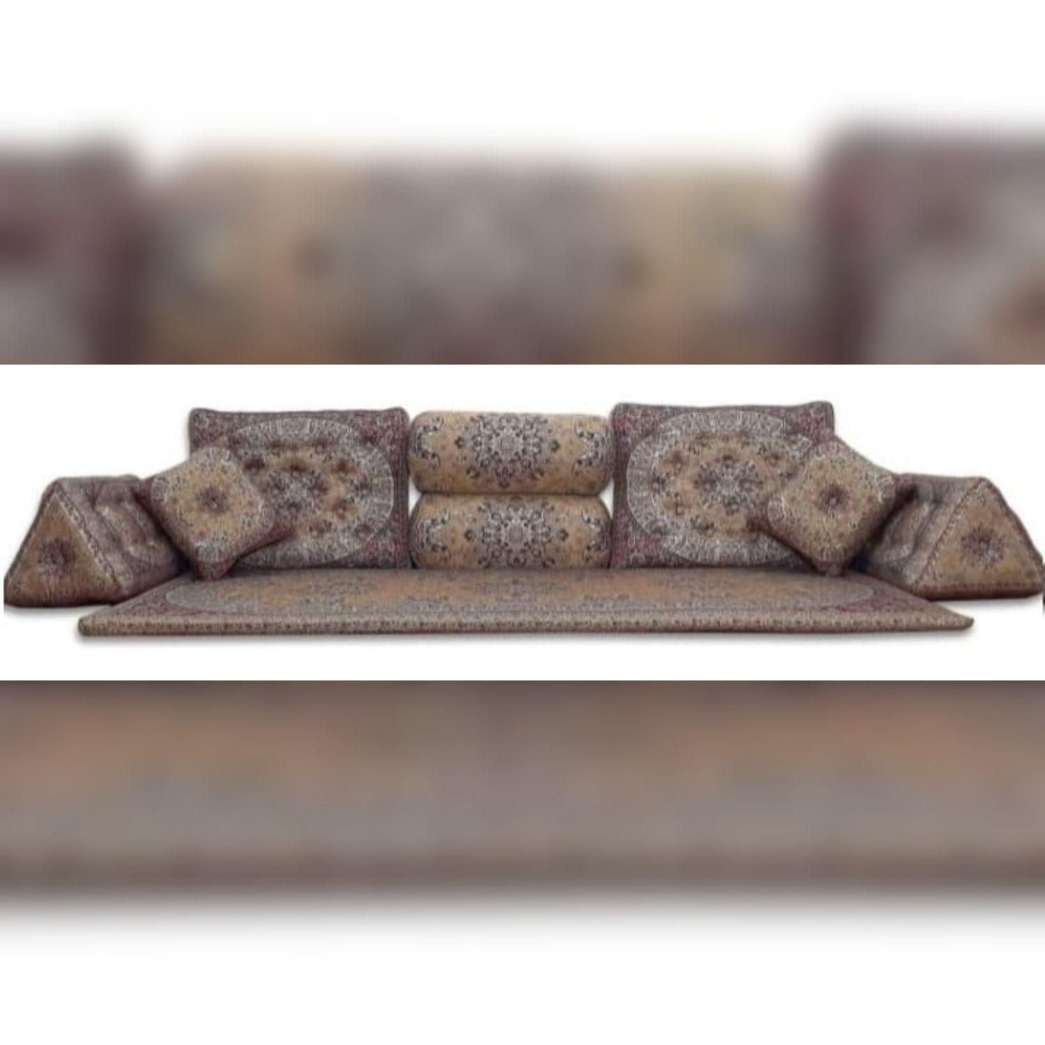 سرویس پشتی شاهنشین روتختی سنتی گره چینی ترمه