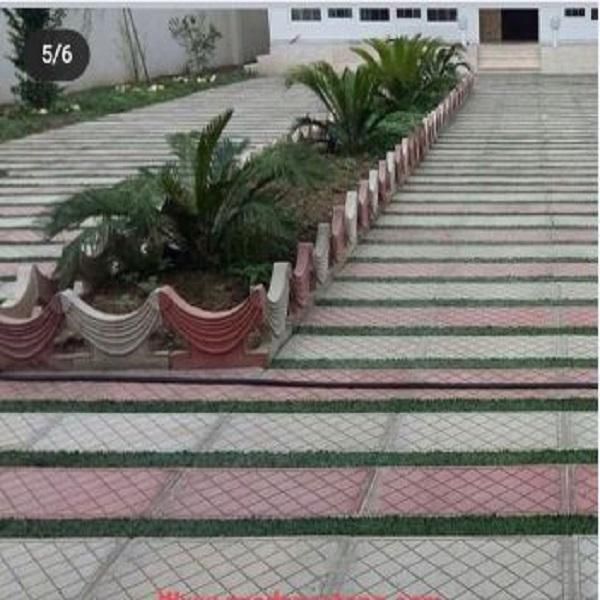 سنگفرش بتنی مدل کفپوش ۳۰×۶۰ طرح ضربدری در اهواز