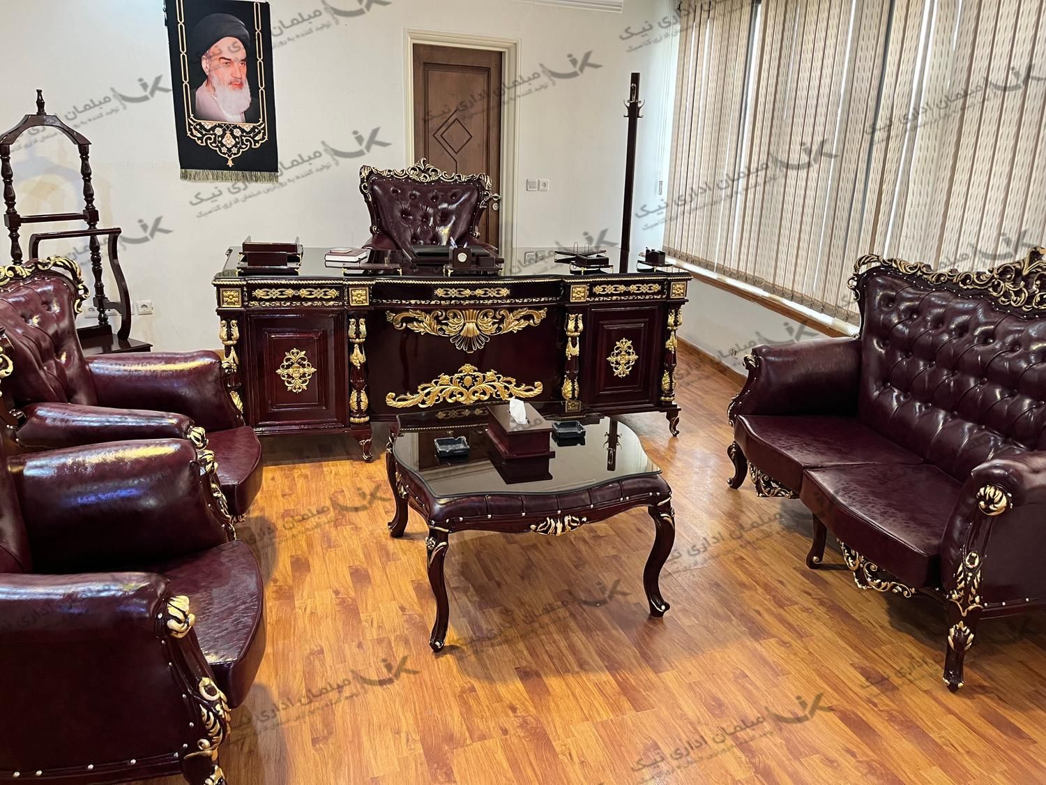 مبلمان اداری &میز مدیریت شاهی شیک