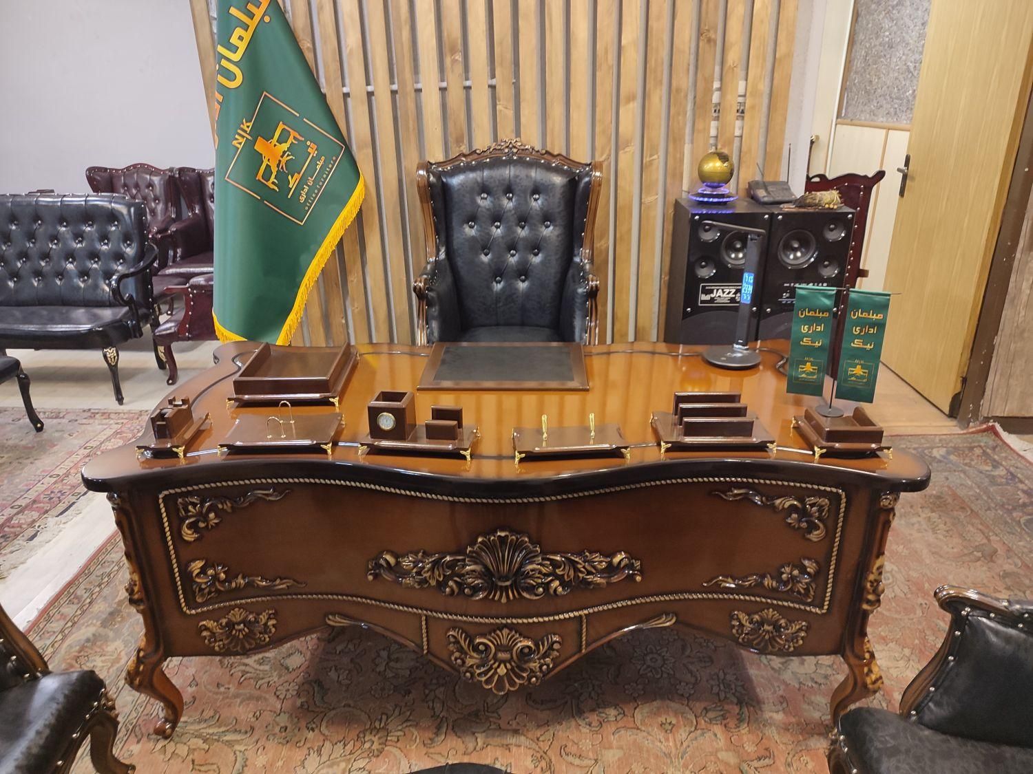مبلمان اداری & میز مدیریت کویین منبت