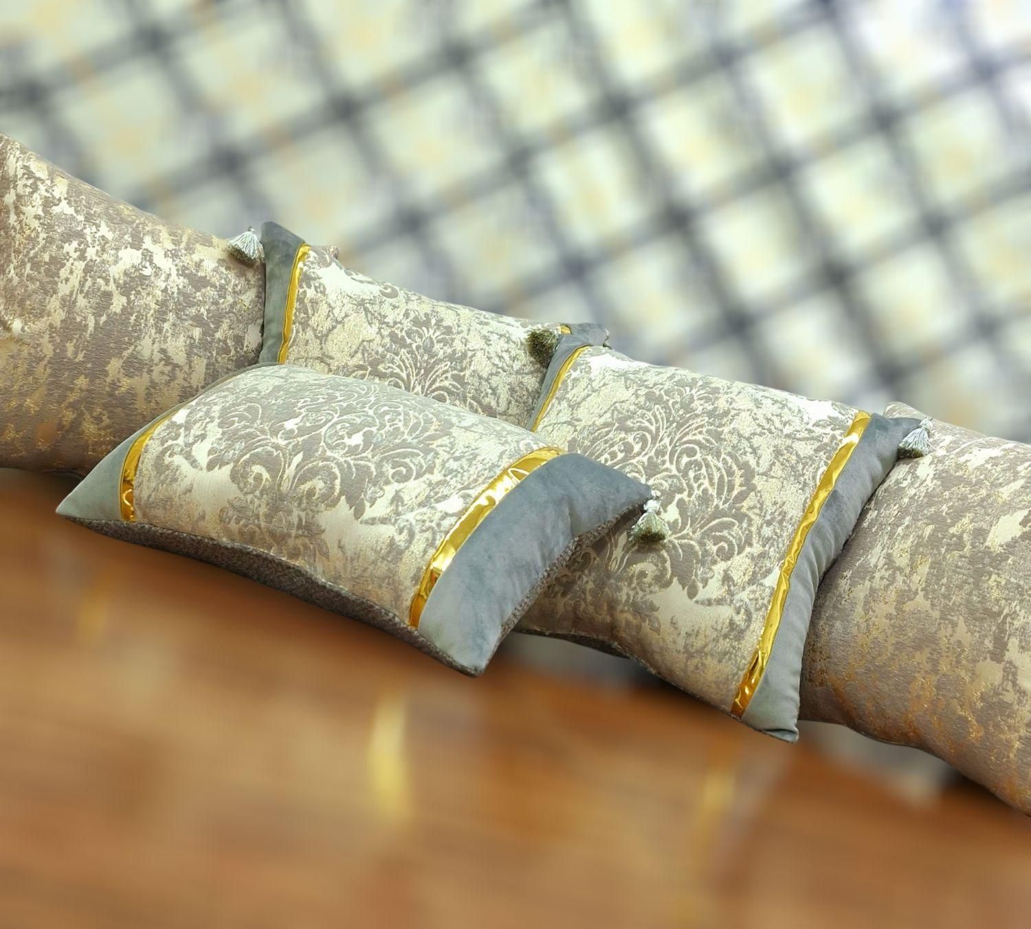 ست کوسن پتینه طوسی