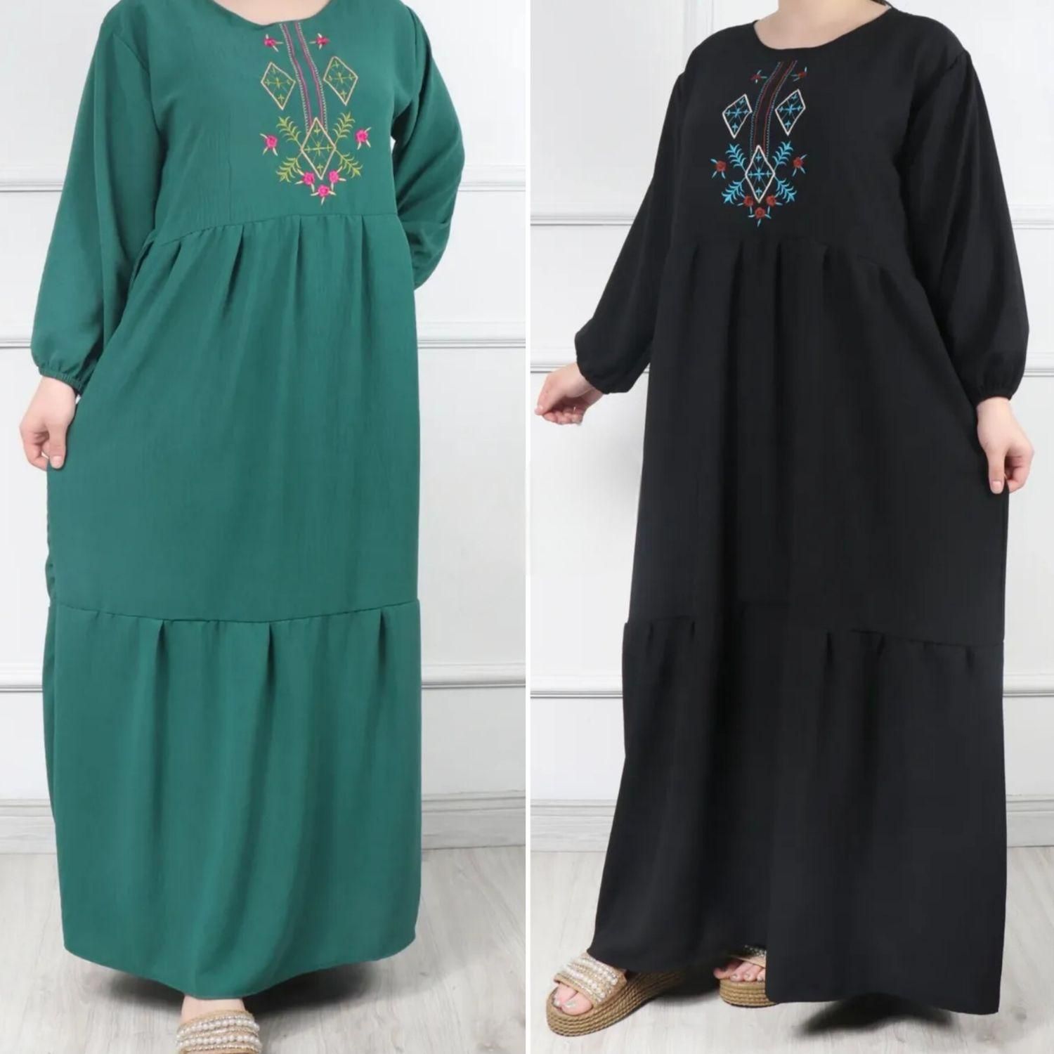 پیراهن ساحلی ابروبادی گلدوزی شده