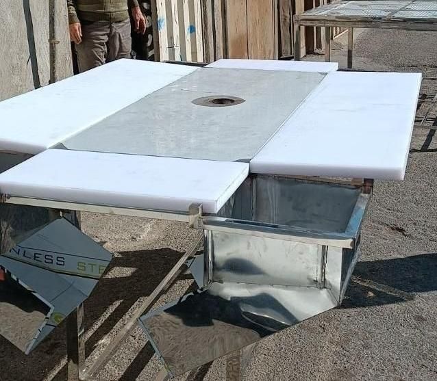 میزکارقصابی میزکارکشتارگاهی واگن قطع بندی مرغ گوشت