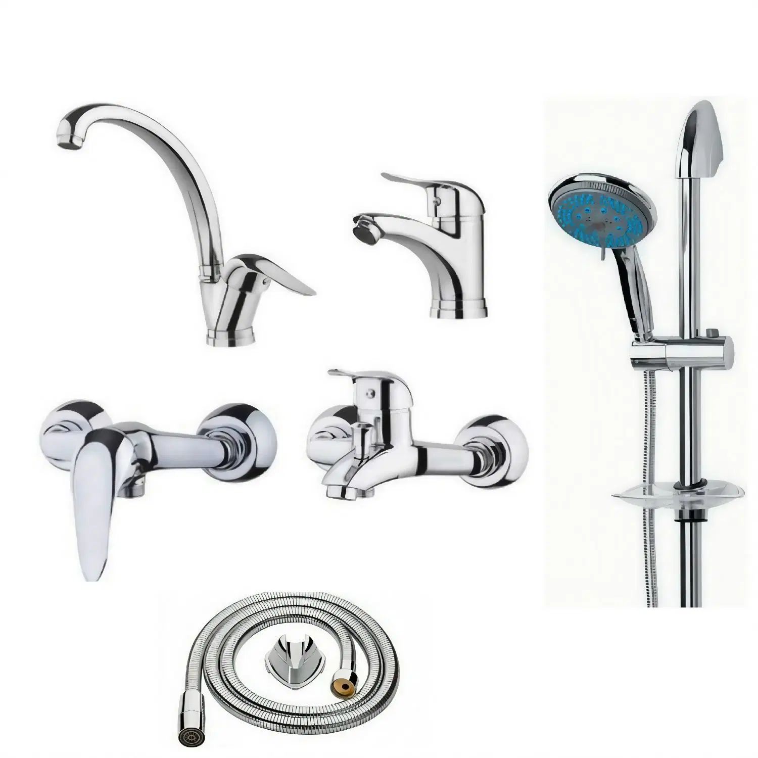 شیرآلات بهداشتی وآشپزخانه (۶ تیکه ) دوش حمام
