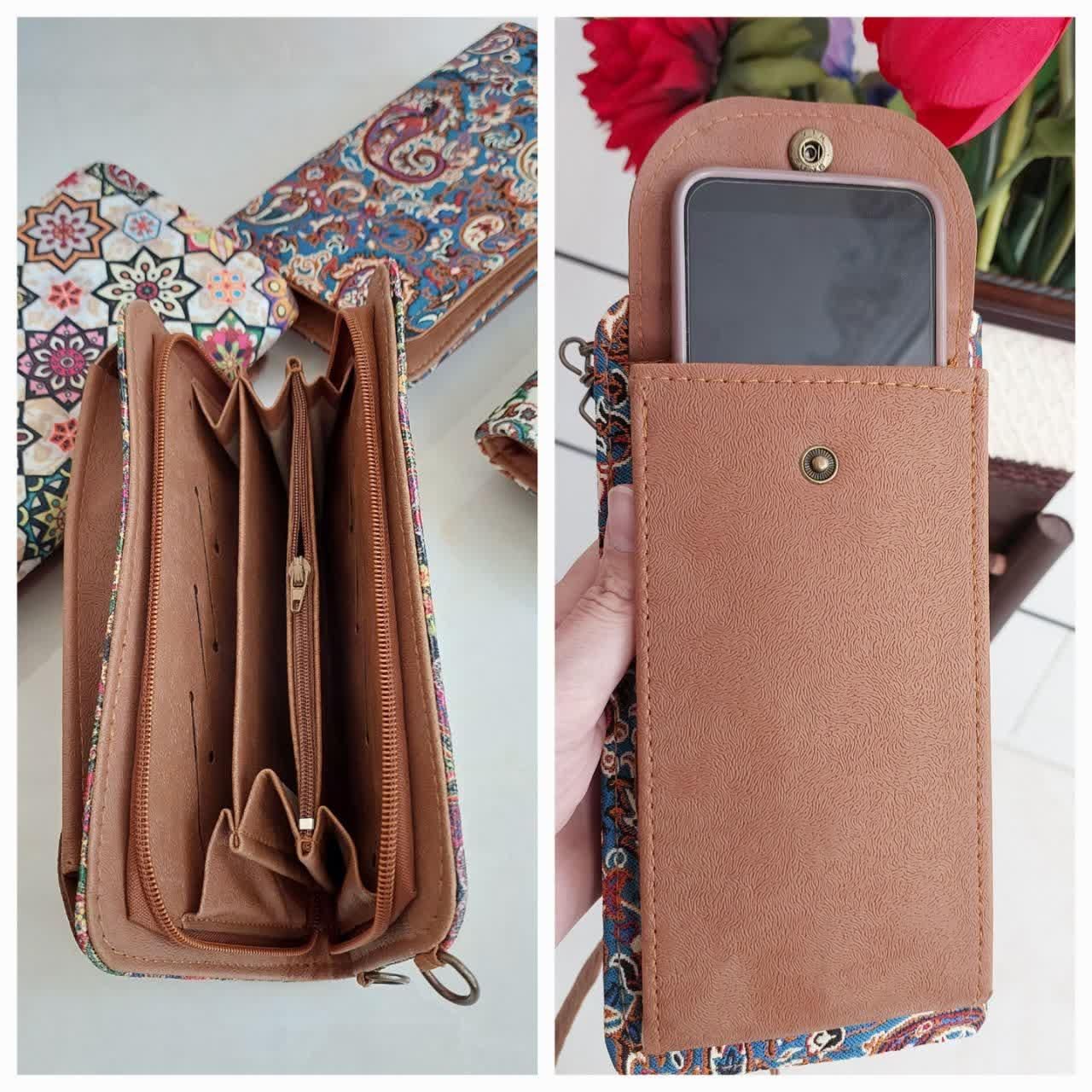 کیف دوشی موبایلی طرح ترمه