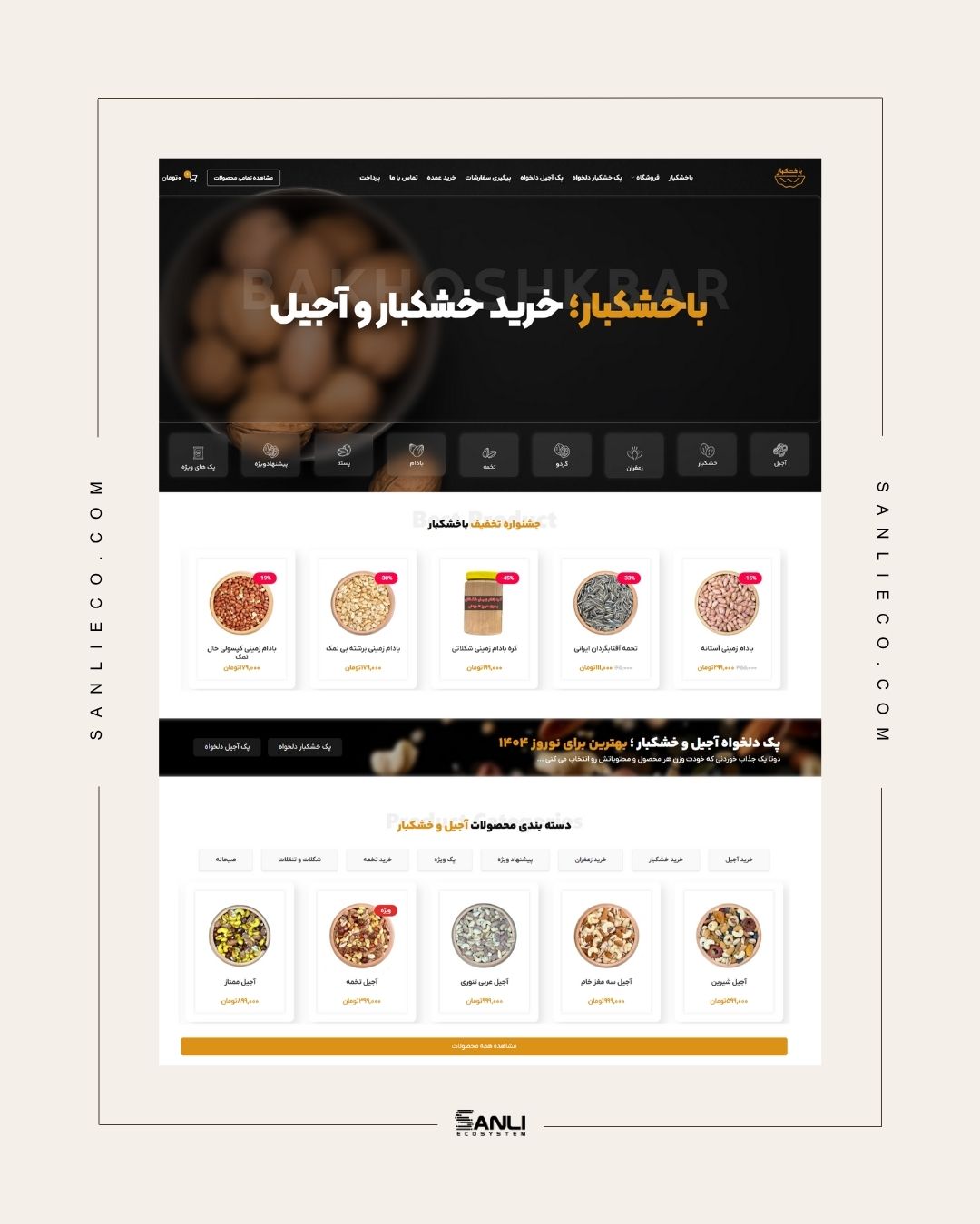 طراحی و سئو سایت باخشکبار