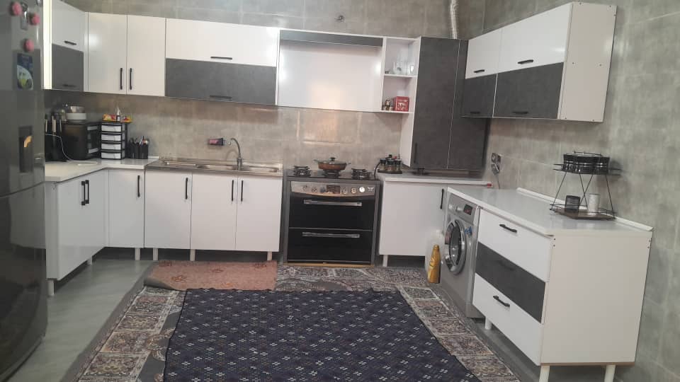 کابینت سفید طوسی