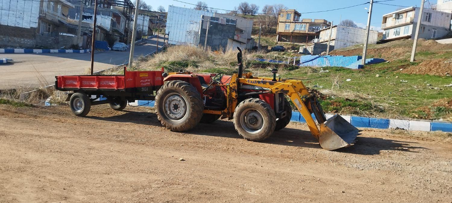 بیل تراکتورو تریلی خاکبرداری پیمانکاری