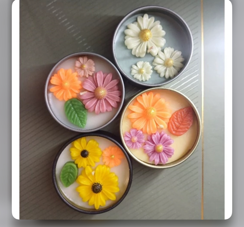 شمع معطر قوطی فلزی درب دار