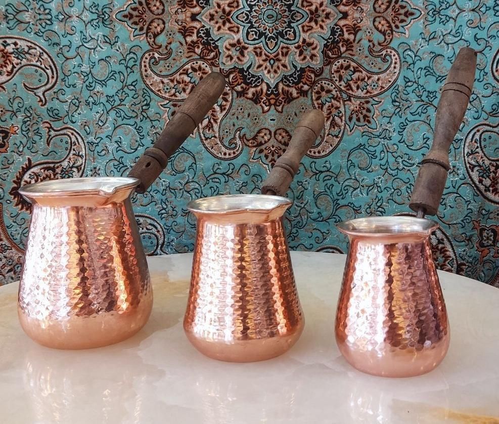 قهوه جوش مسی/ظروف مسی/شیر جوش/تولیدی کویر مس