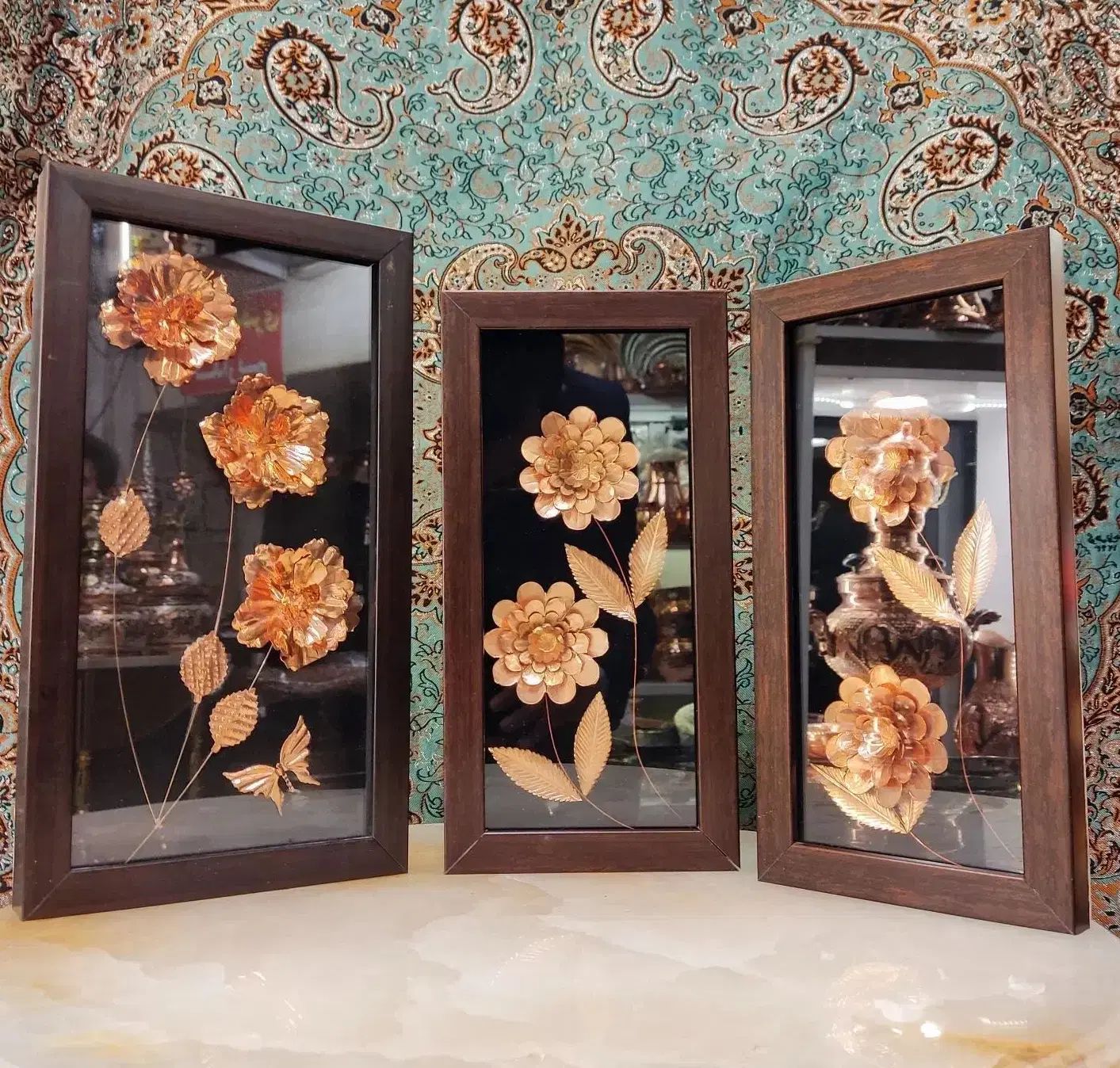 تابلو گل مسی / تخفیف ویژه / تولیدی کویر مس / هدیه