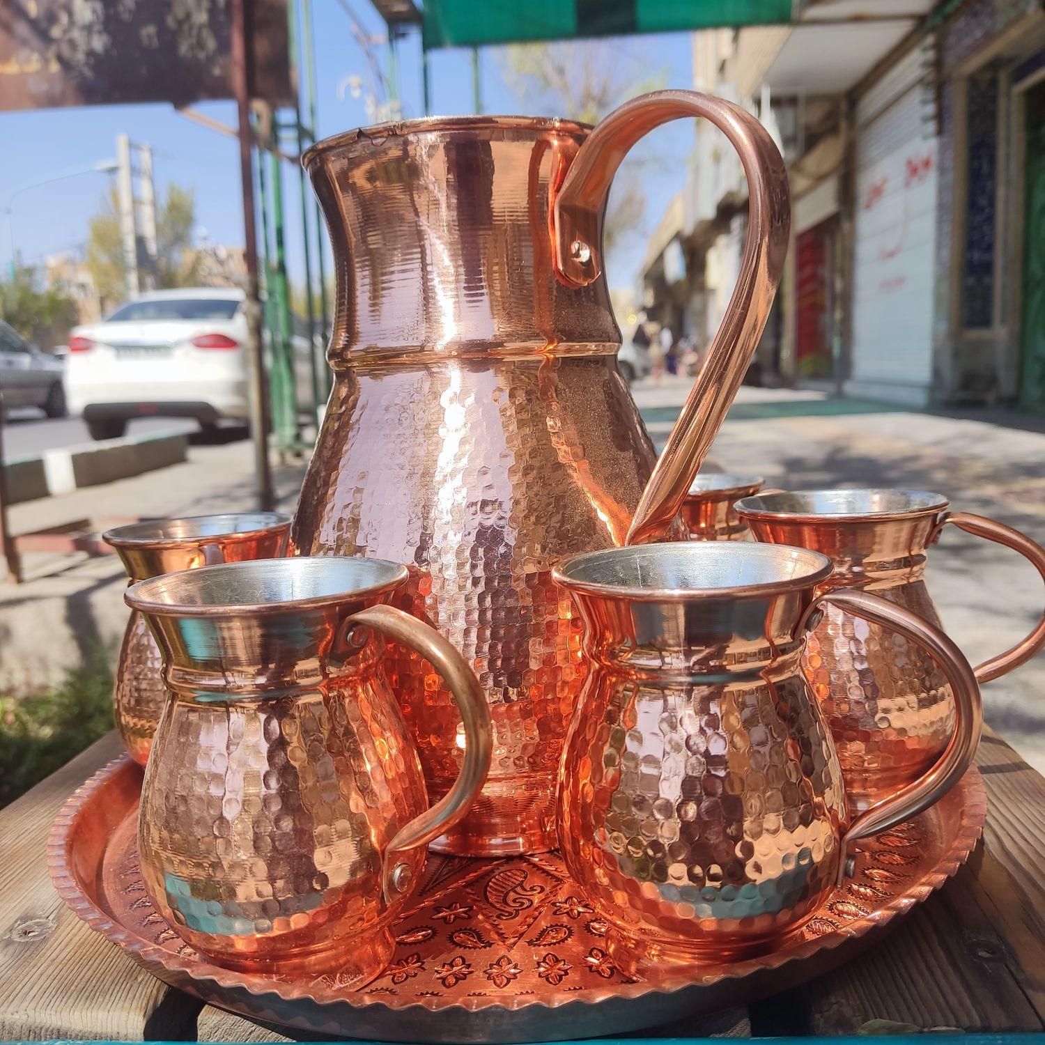 پارچ/لیوان/سینی/پارچ مسی/تولیدی کویر مس