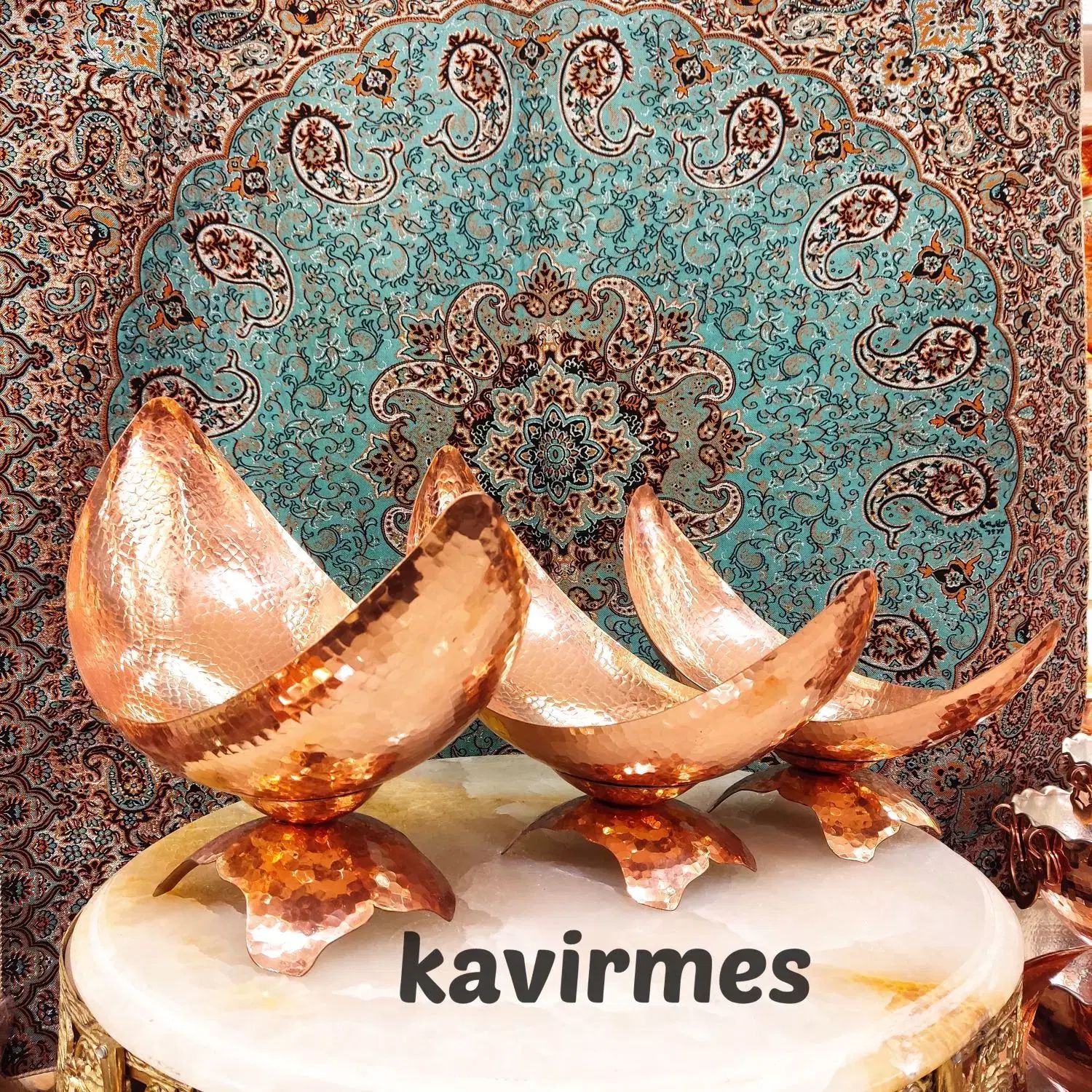 کشکول مسی/ظرف مسی/میوه خوری مسی/ کویر مس