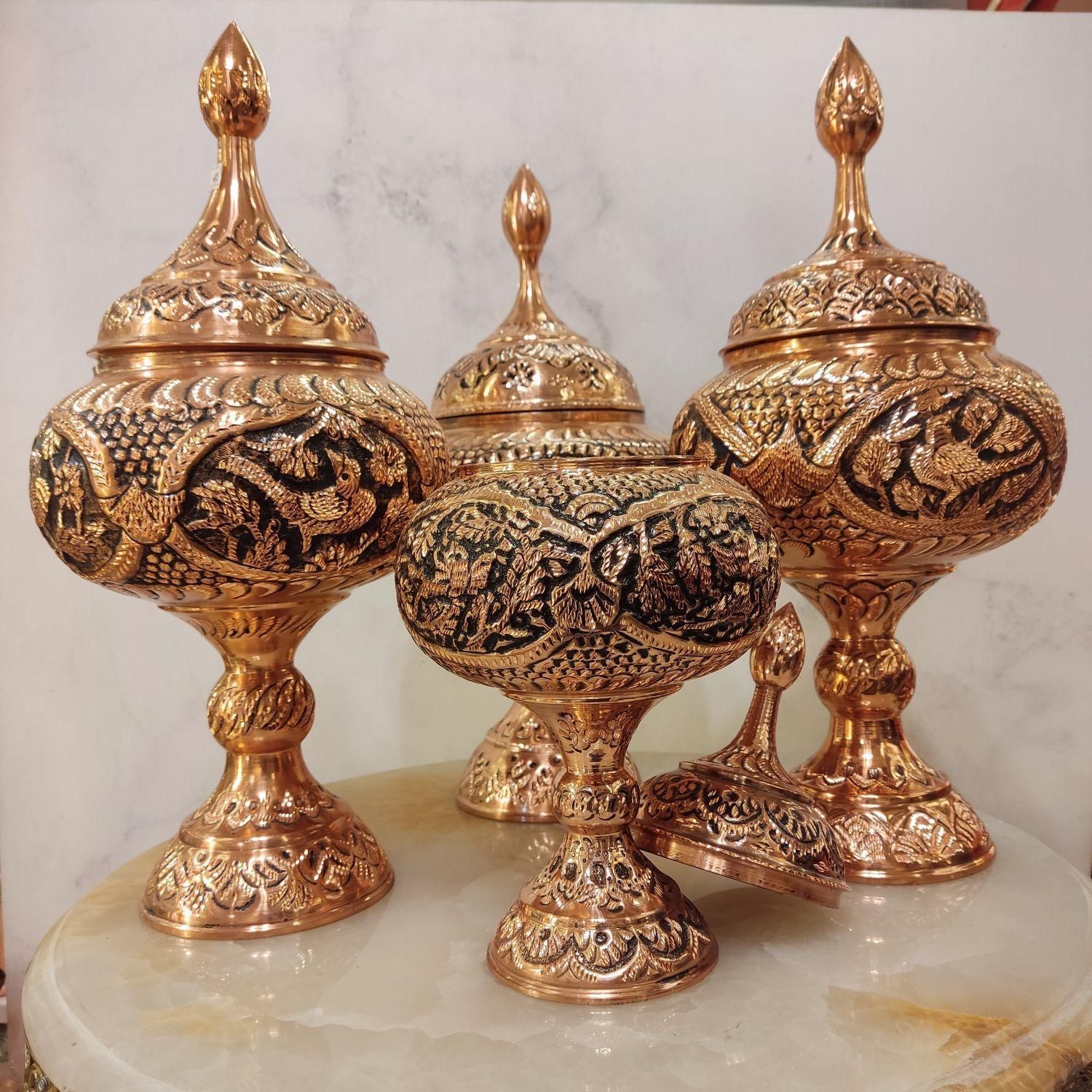 شکلات مسی گنبدی/تراش دست/ظروف مسی/کویر مس
