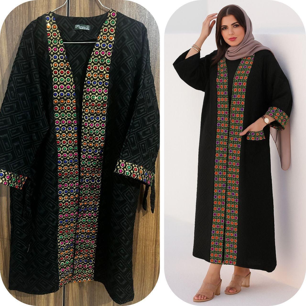 مانتو ایینه کاری ژاکارد