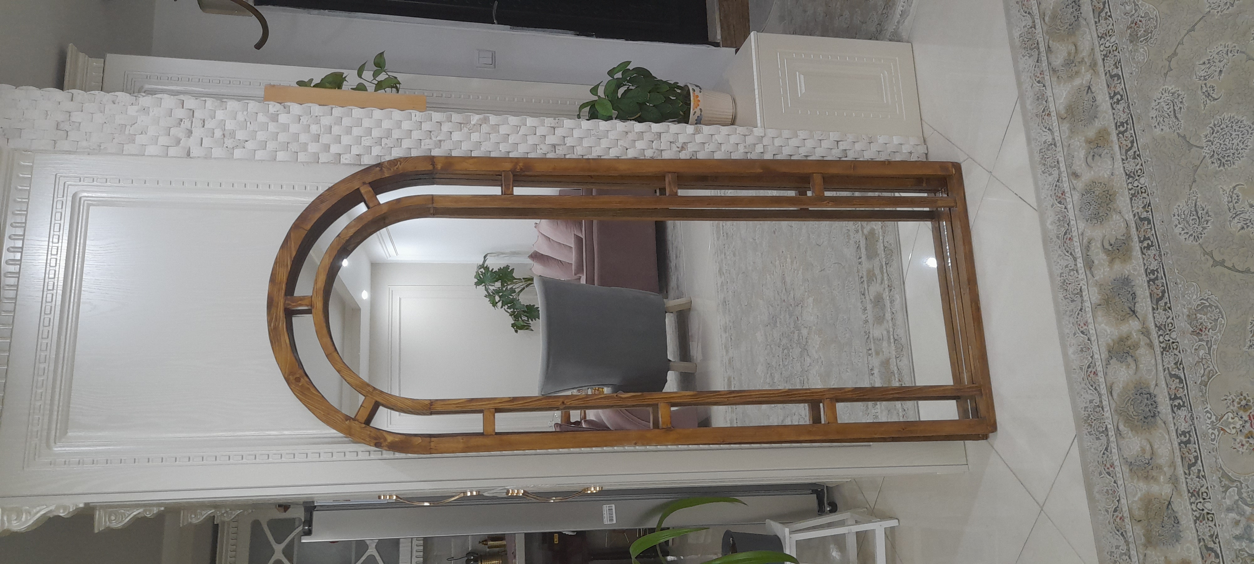قاب آینه پنجره ای چوبی