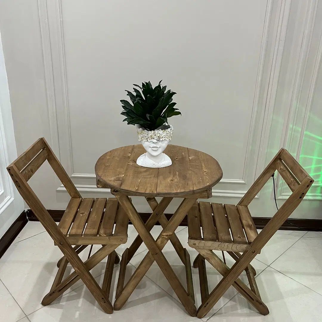 ناهار خوری چوبی دونفره تاشو