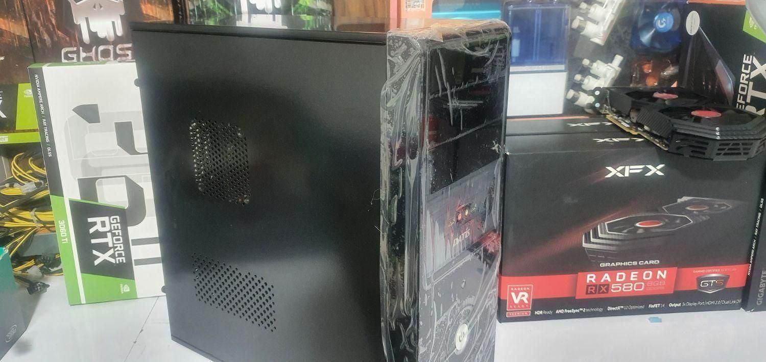 کیس گیمینگ نسل ۶-۷ با کارت rx580