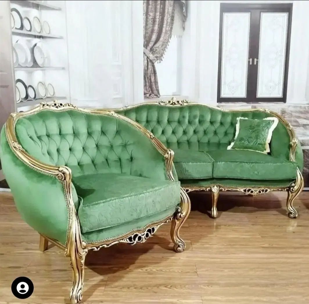 مبلمان کویین کلاسیک زمرد لگنی اقساطی کد۴۶۵۲۸۰