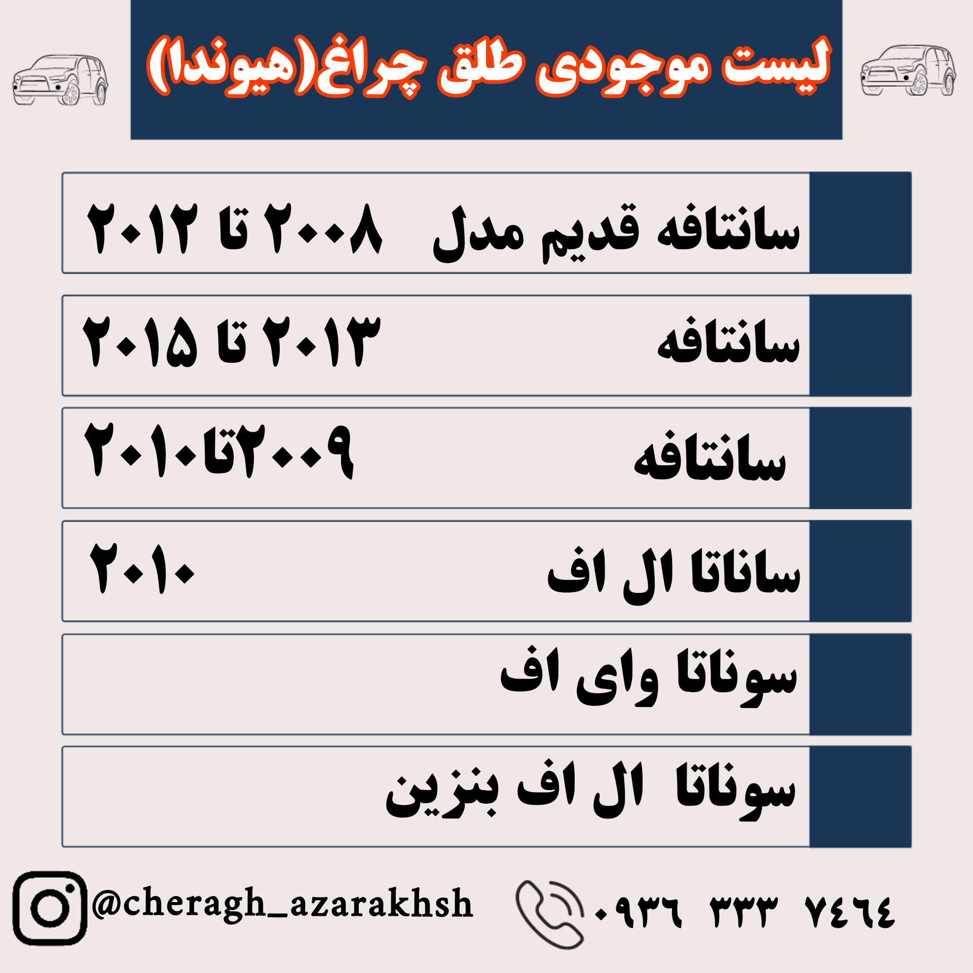لیست طلق چراغ