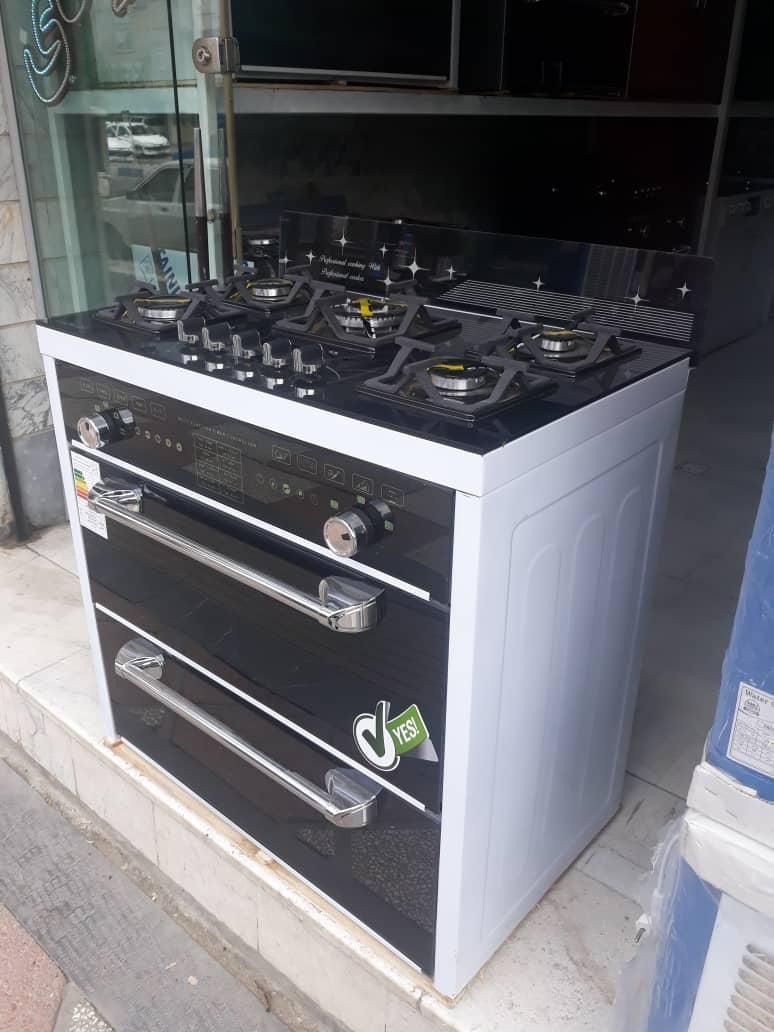 اجاق گاز طرح فر پارلاگاز گاز صفحه شیشه واستیل
