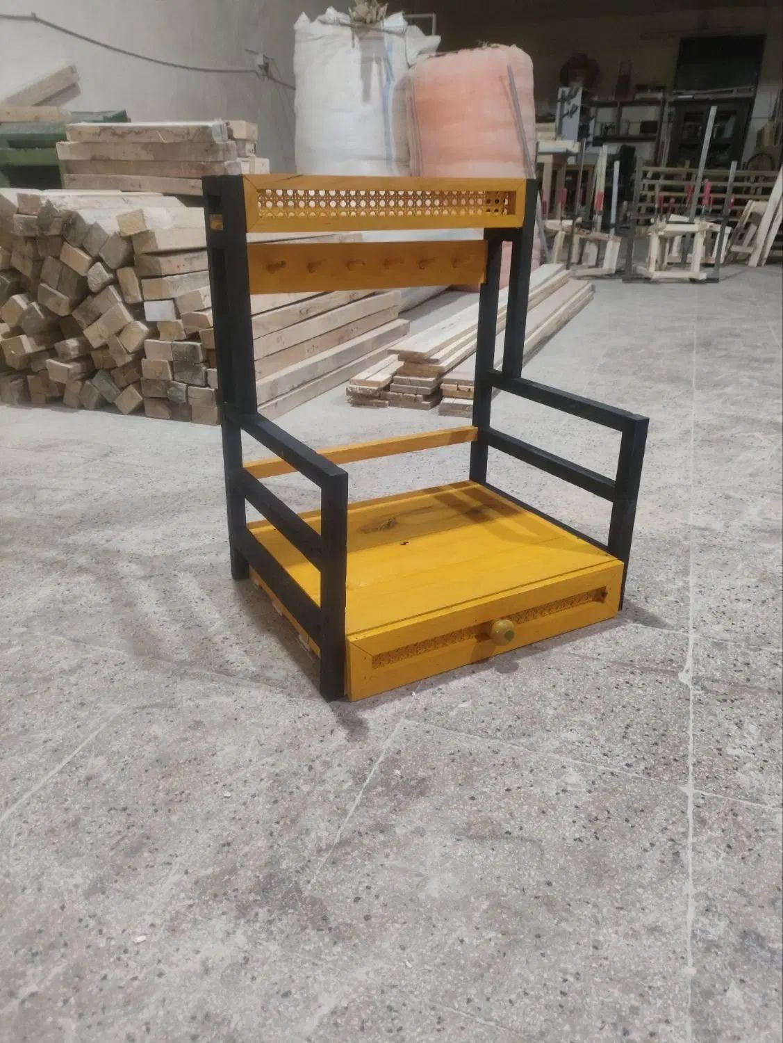 کافی بار رومیزی چوب روس