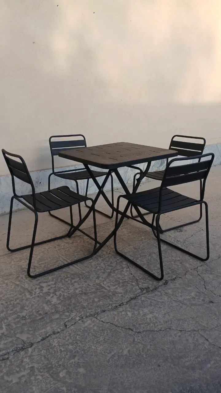 میز باغی صندلی باغی فلزی گلوریا چهار نفره