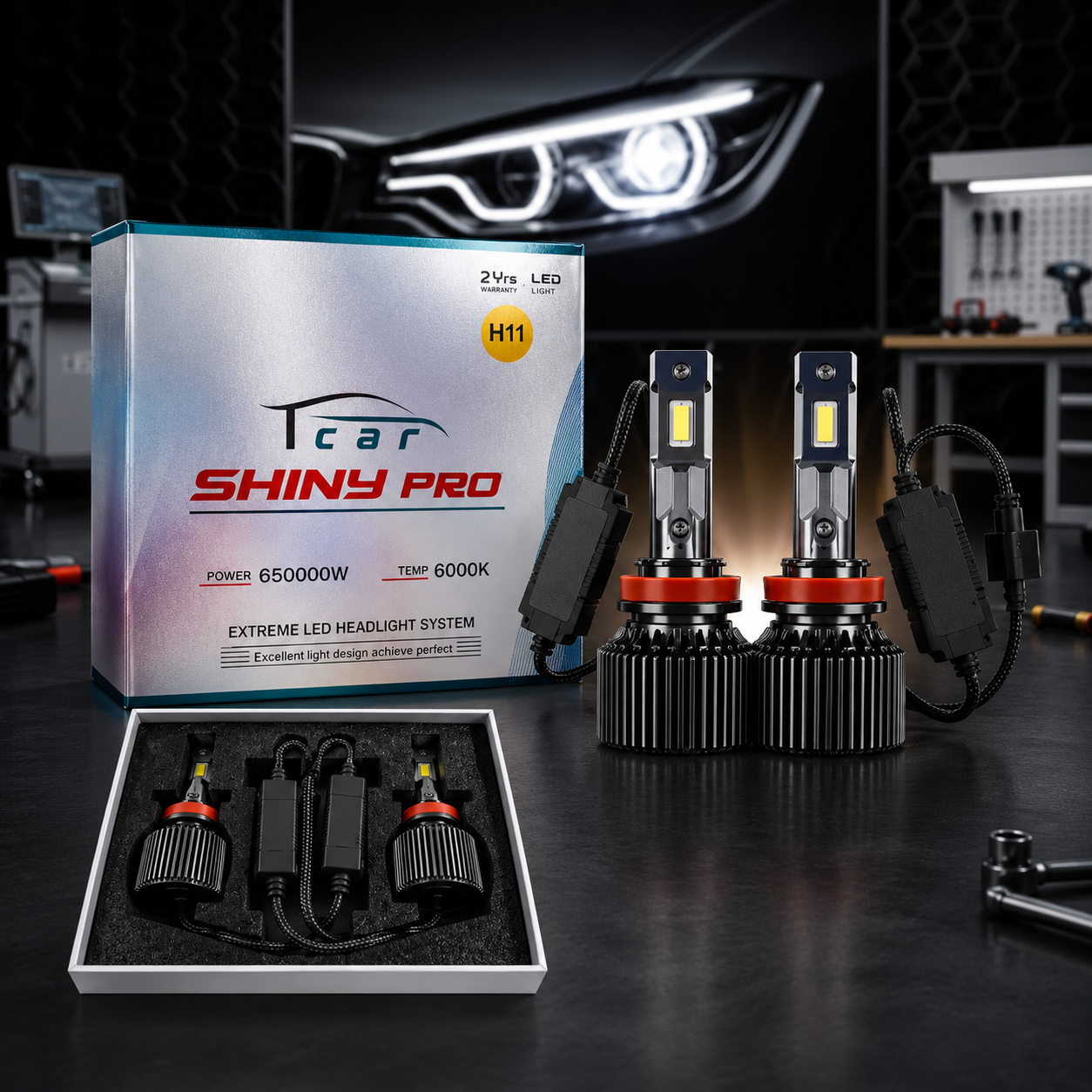 هدلایت Shiny Pro باتوان 65000 لومن سفید یخی در تهران
