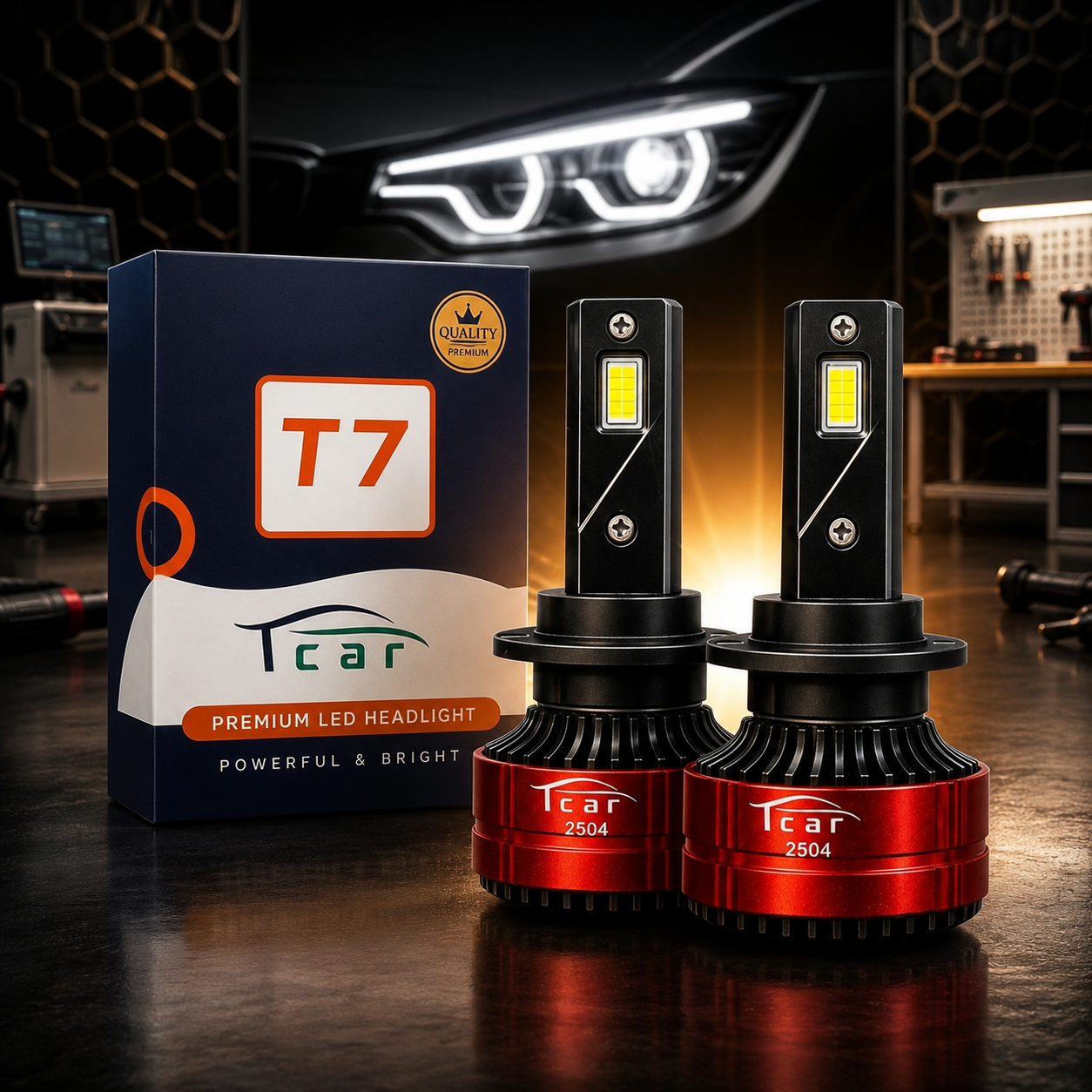 هدلایت T7 Tcar سفید یخی در تهران