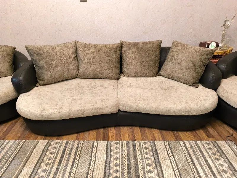 فروش مبل ده نفره چرم و پارچه