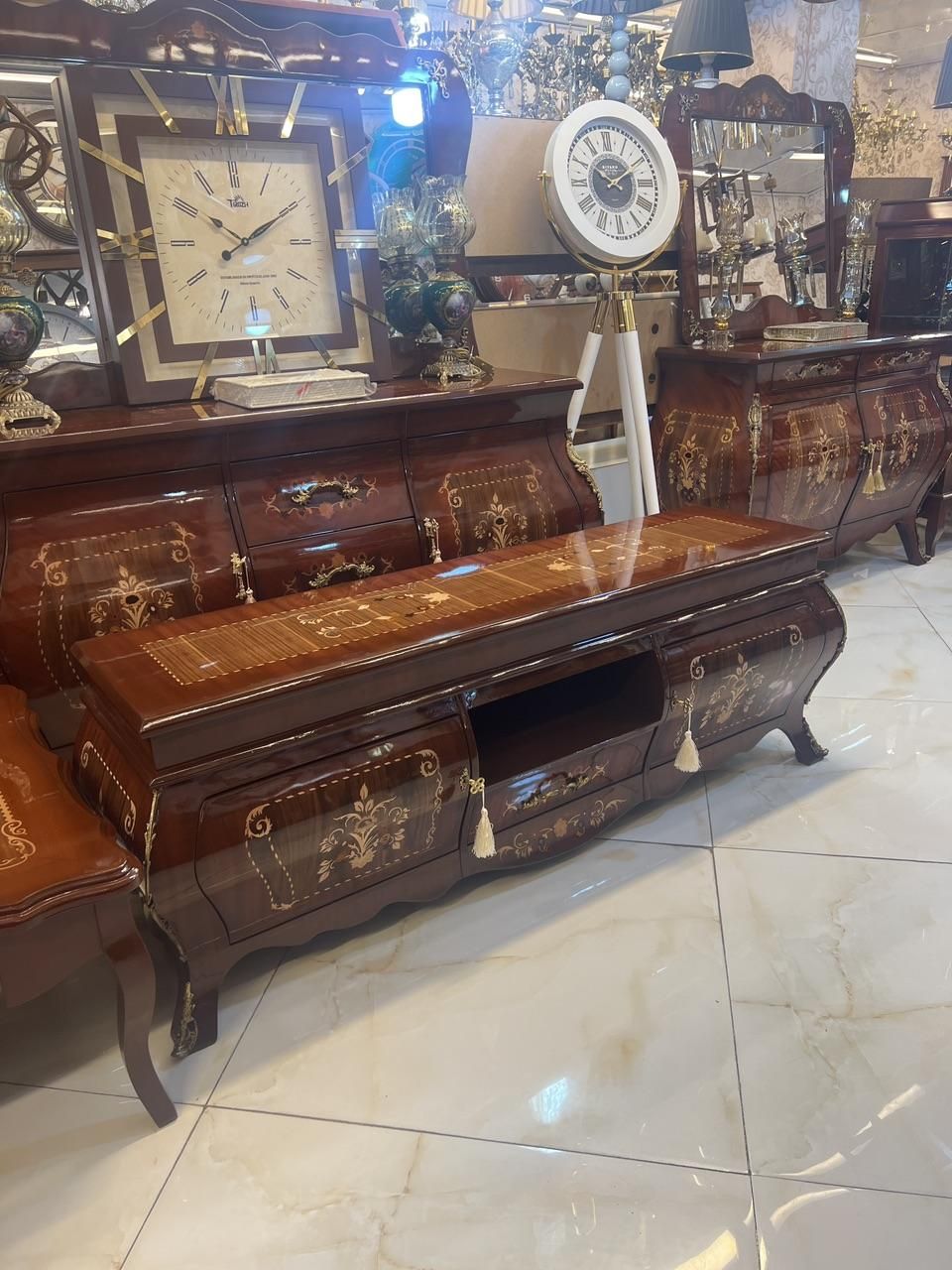 آینه و کنسول معرق خمره وسط کشو در ملارد