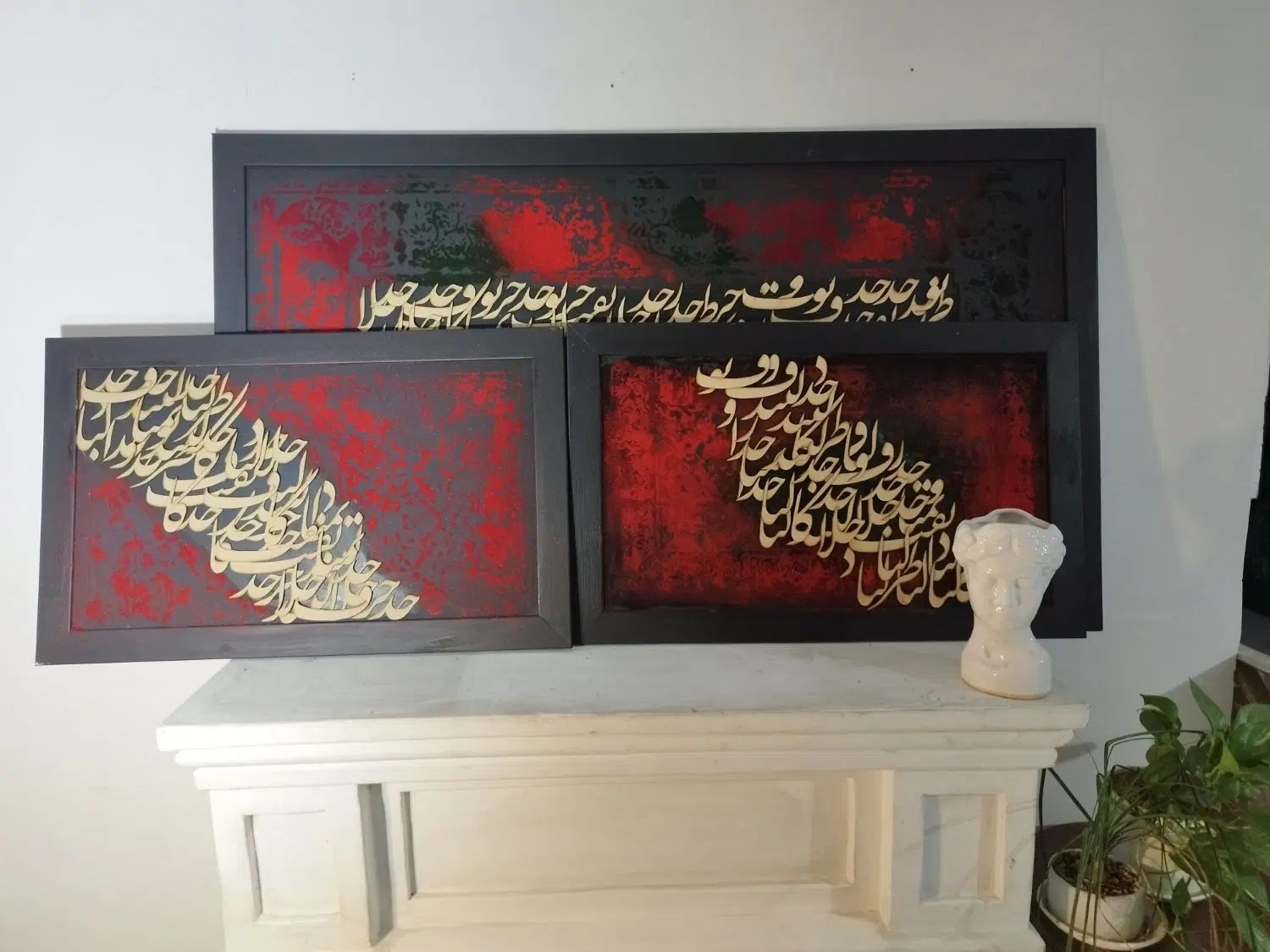 تابلوهای نقاشی خط و دکوراتیو برجسته رنگبندی