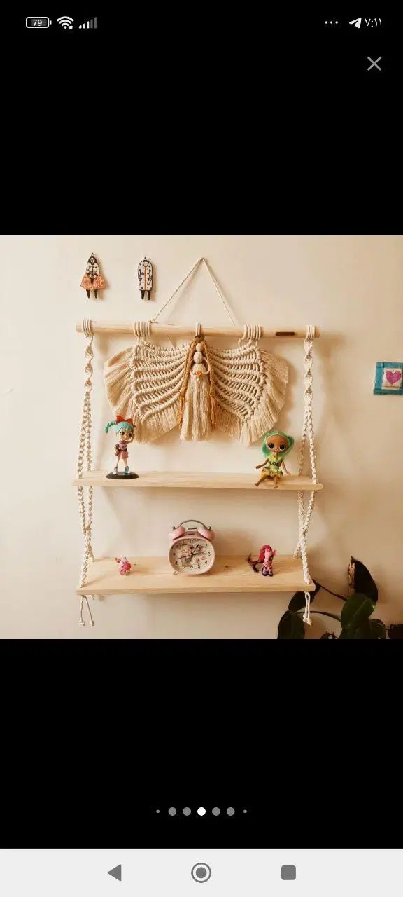 شلف فرشته مکرومه/سیسمونی/دخترونه/اتاق کودک