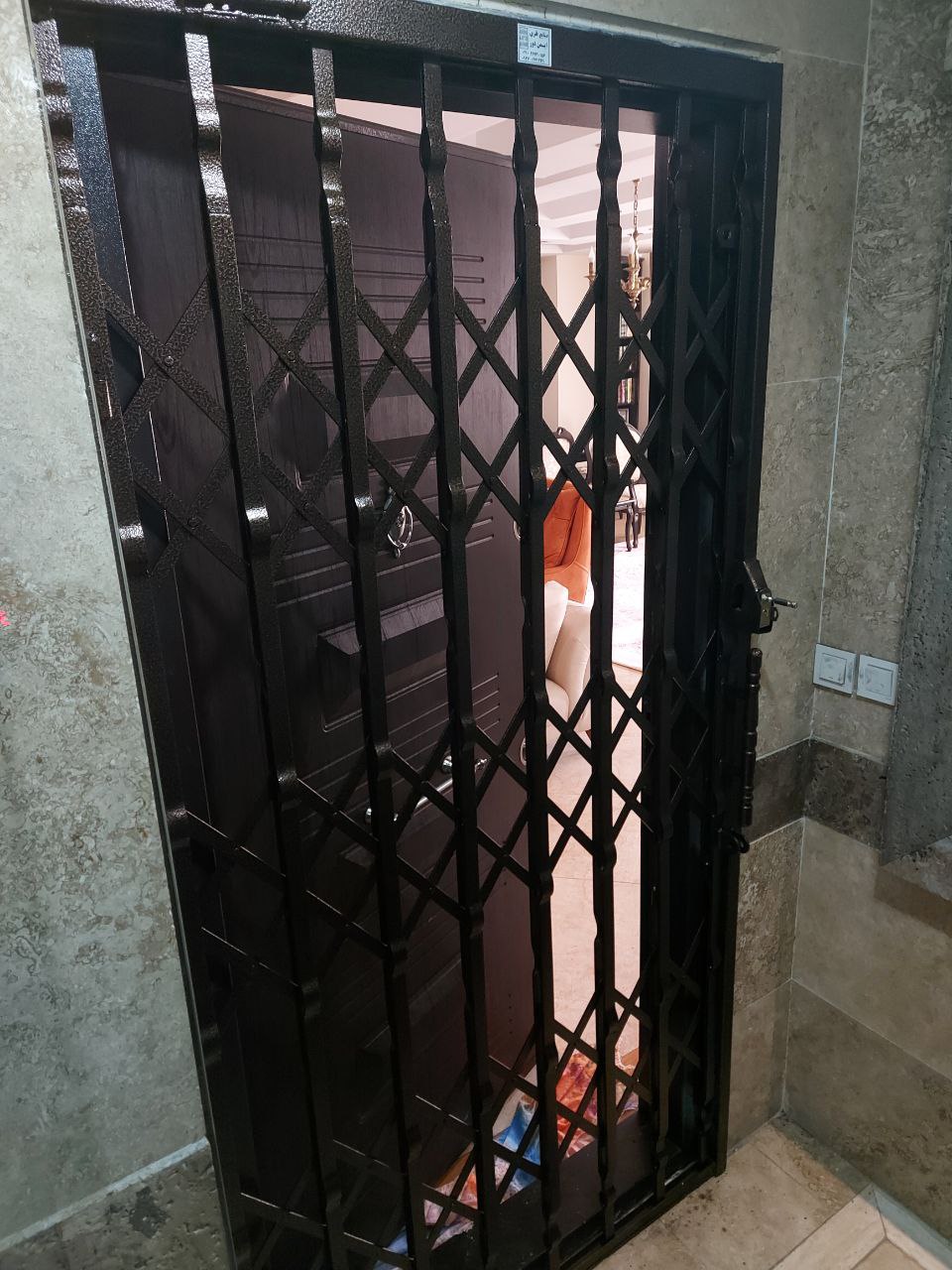 حفاظ آکاردئونی 3گل4خم تسمه دوبل پرچ مخفی